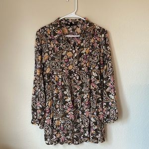 Long sleeve button up blouse